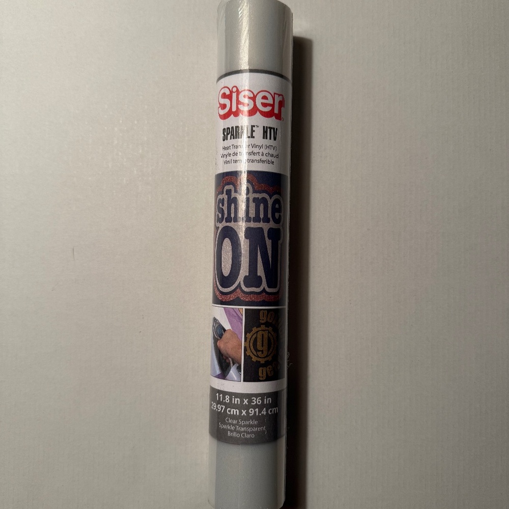 Siser Sparkle HTV, 11.8 in. x 36 in., Clear Sparkle